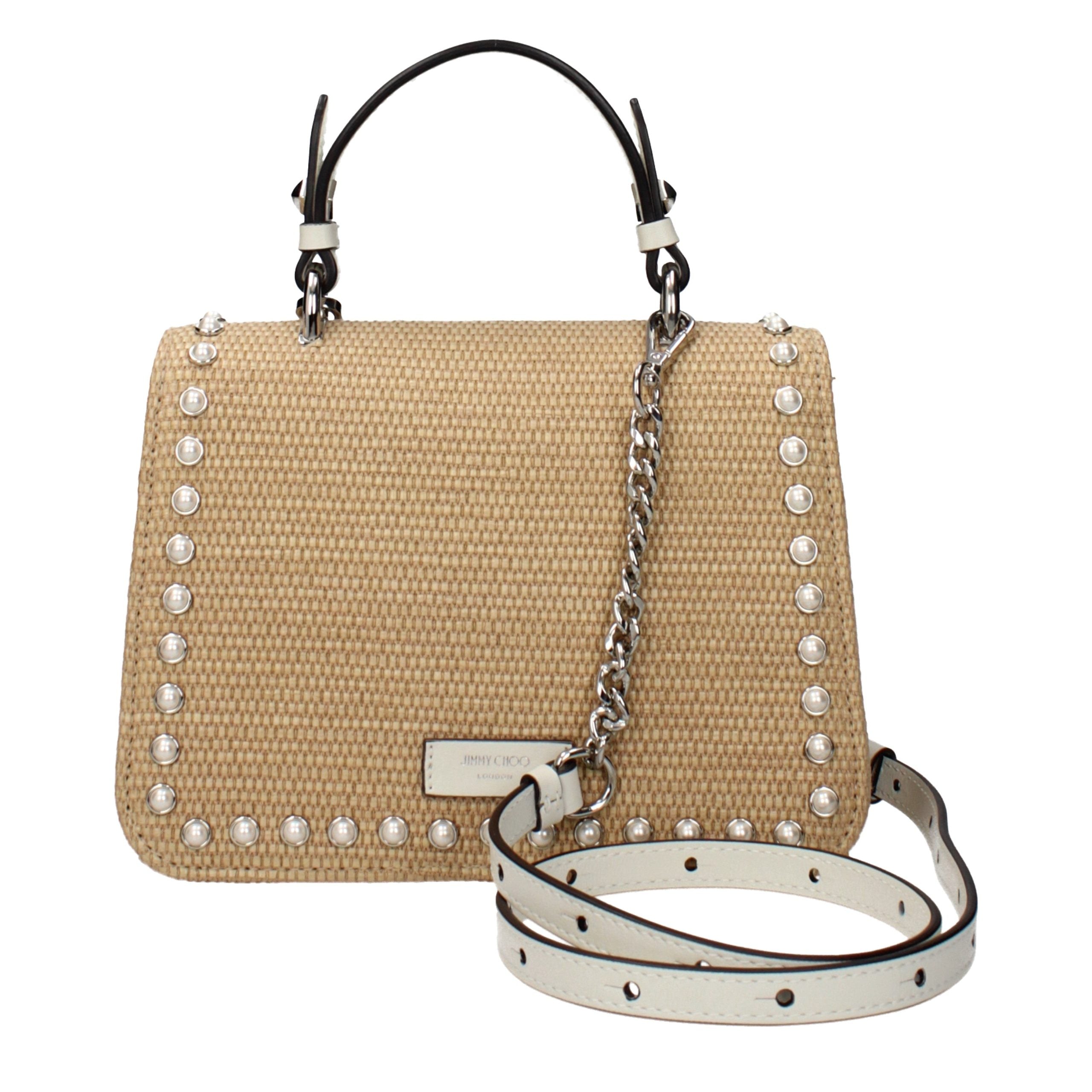 Beige Raffia Handbag Bag