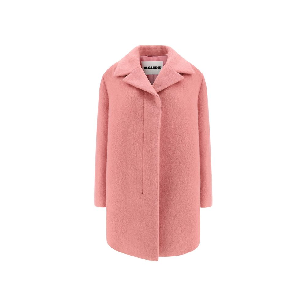 Jil Sander 50% Mohair coat in pink