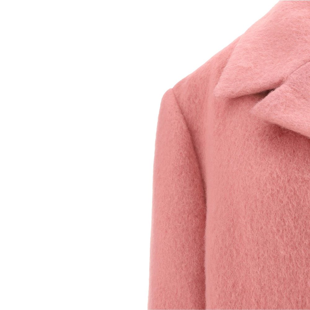 Jil Sander 50% Mohair coat in pink — view 4