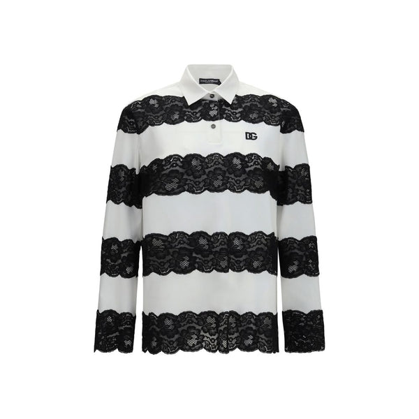 Dolce & Gabbana 95% Cotton polo in white