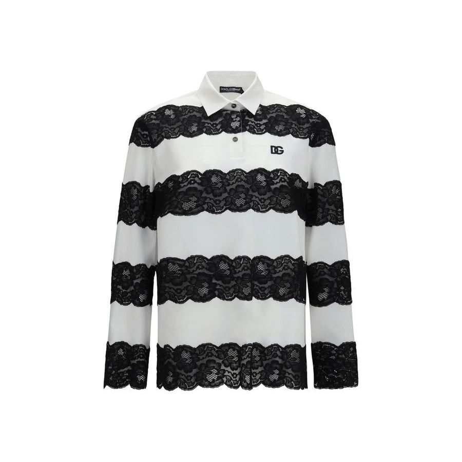 Dolce & Gabbana 95% Cotton polo in white