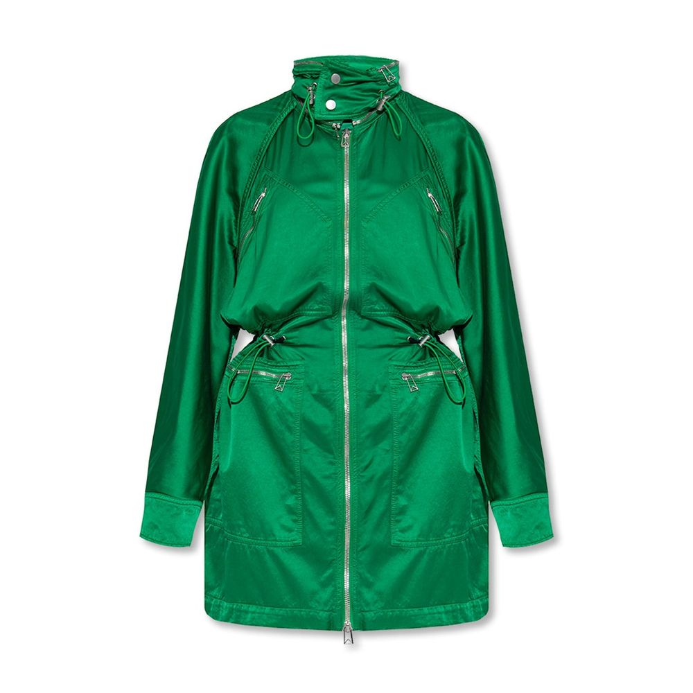 Bottega Veneta 46% Cotton parka in green