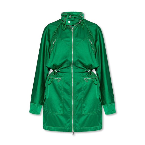 Bottega Veneta 46% Cotton parka in green