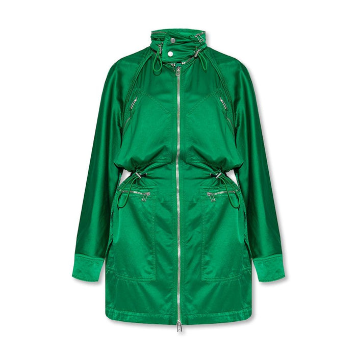 Bottega Veneta 46% Cotton parka in green