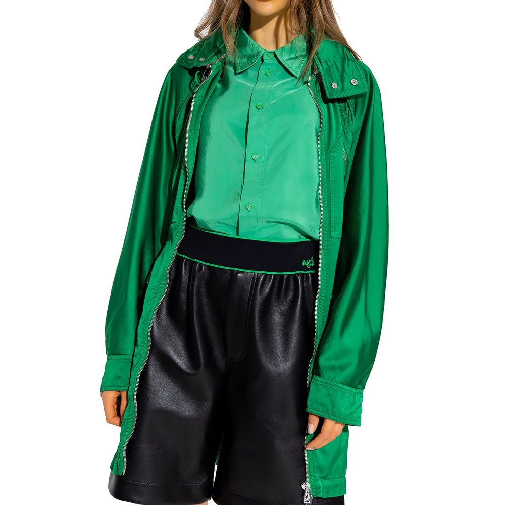 Bottega Veneta 46% Cotton parka in green — view 2