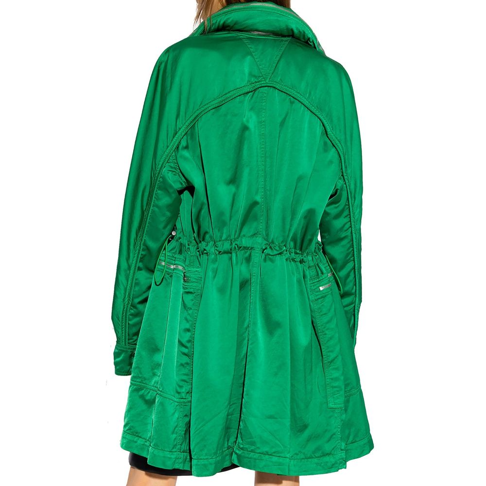 Bottega Veneta 46% Cotton parka in green — view 3