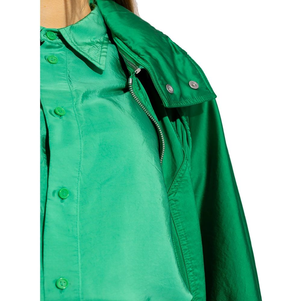 Bottega Veneta 46% Cotton parka in green — view 4