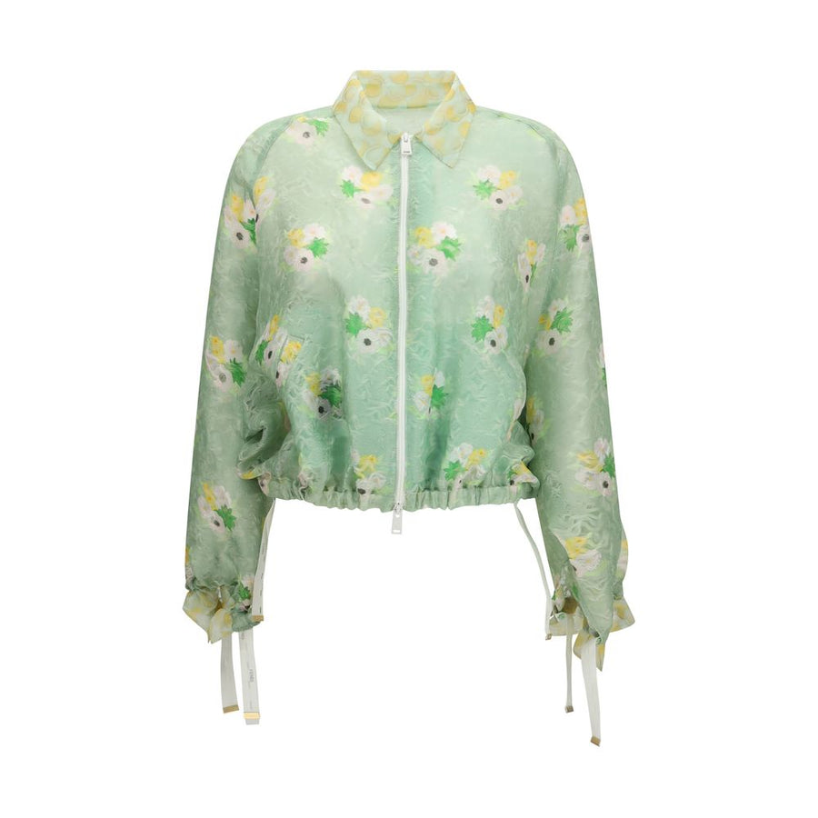 Fendi 56% Silk jacket in green