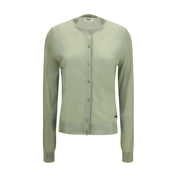 Fendi 98% Viscose cardigan in green