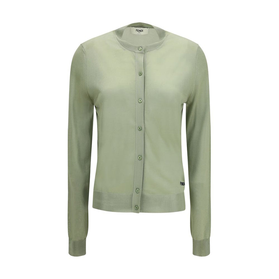 Fendi 98% Viscose cardigan in green