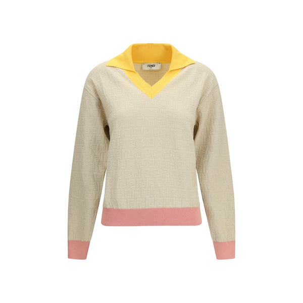 Fendi 70% Cotton sweater in beige
