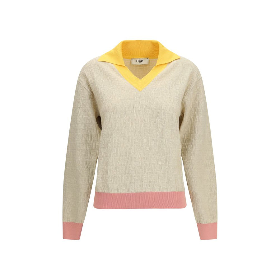 Fendi 70% Cotton sweater in beige