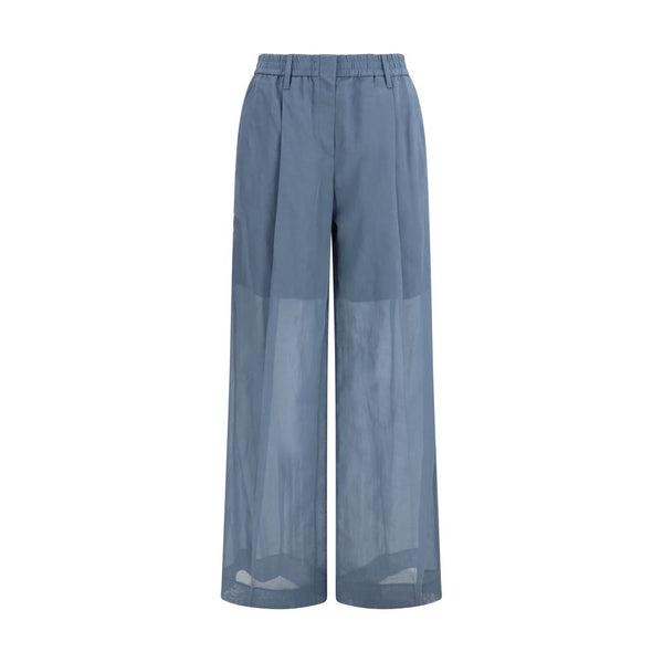 Brunello Cucinelli 100% Cotton trousers in blue