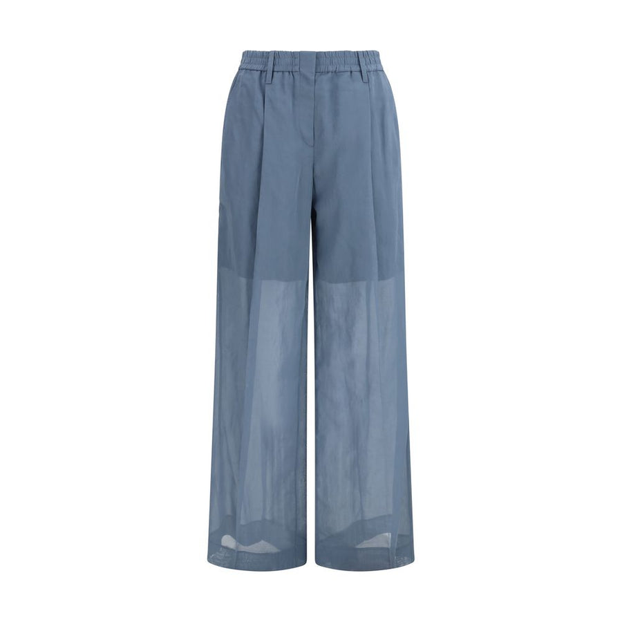 Brunello Cucinelli 100% Cotton trousers in blue
