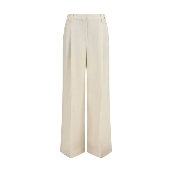 Brunello Cucinelli 72% Viscose trousers in beige
