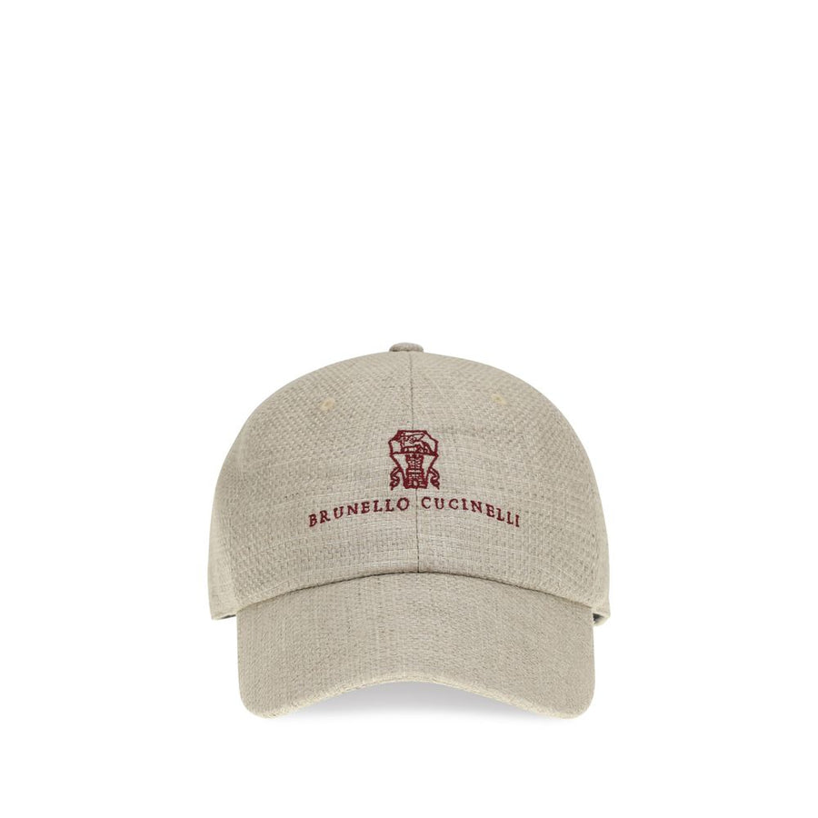 Brunello Cucinelli BRMZ4039850CLB47BB 49% Silk baseball cap in beige
