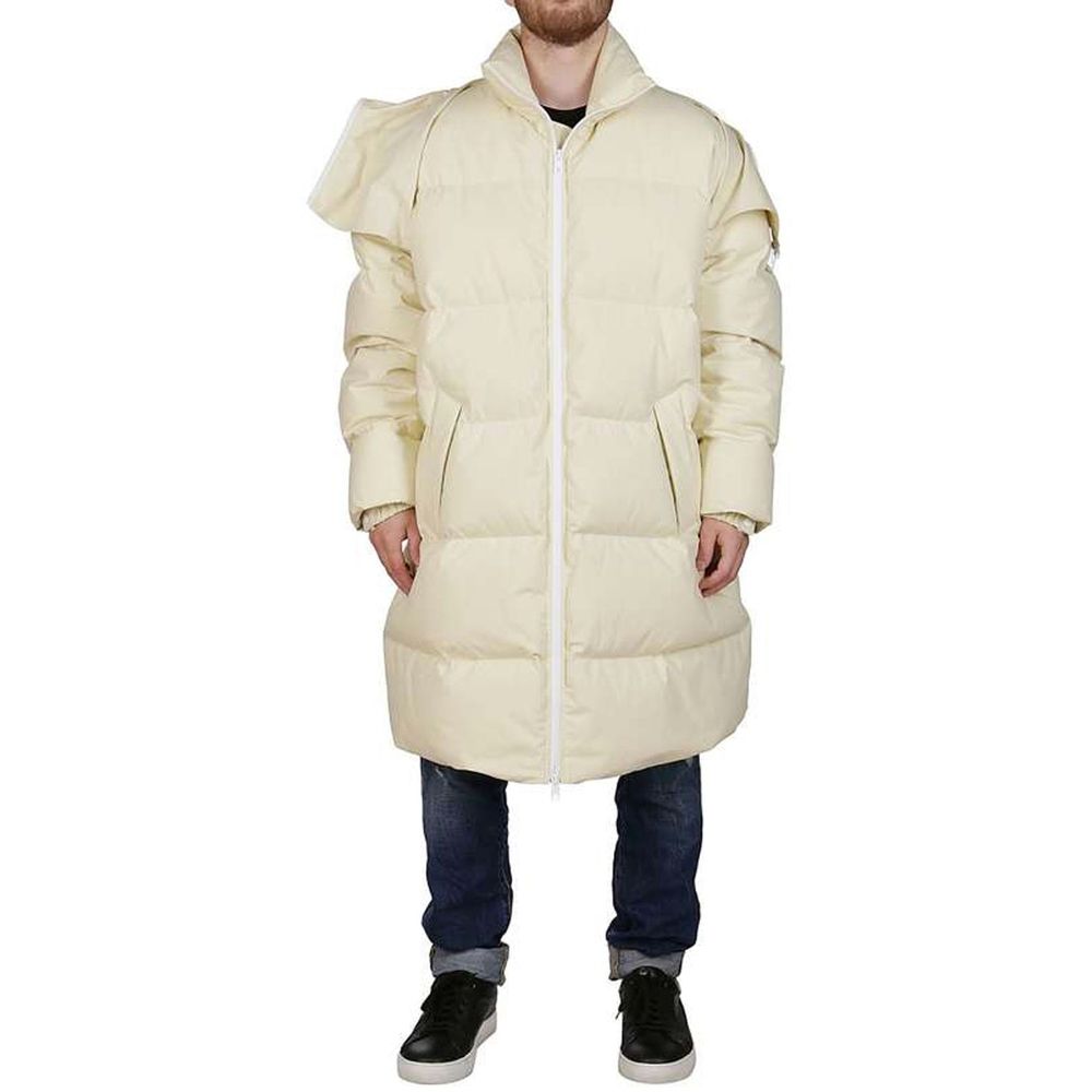 Bottega Veneta 100% cotton down coat in beige — view 2