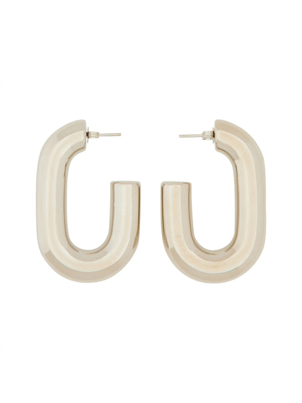 Xl Link Earrings Silver Brass