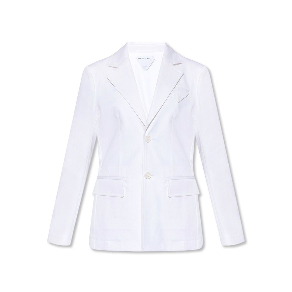 Bottega Veneta 100% cotton blazer in white