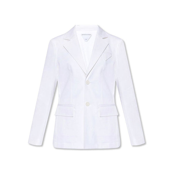 Bottega Veneta 100% cotton blazer in white