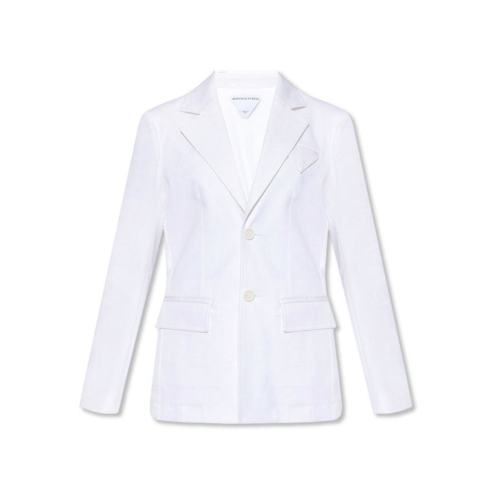Bottega Veneta 100% cotton blazer in white