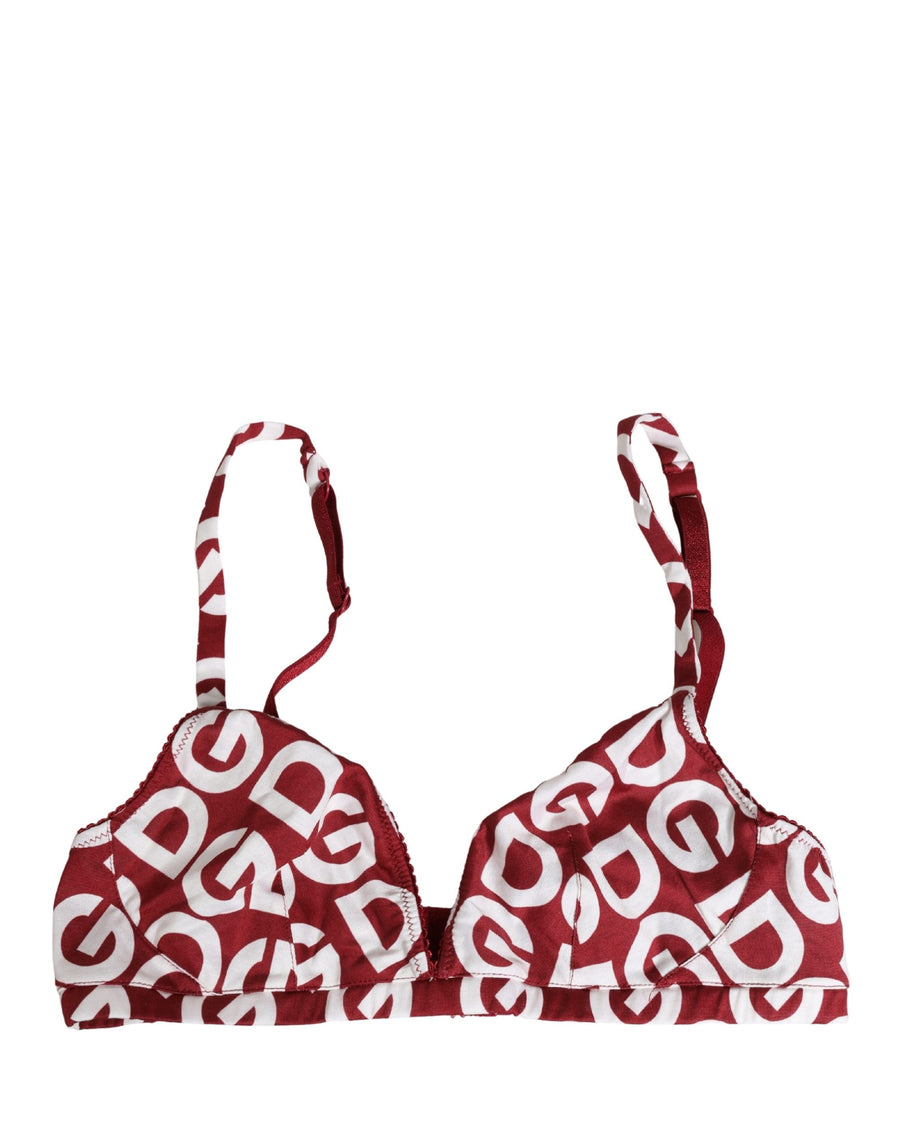 Dolce & Gabbana 100% Cotton soft cup bra in red