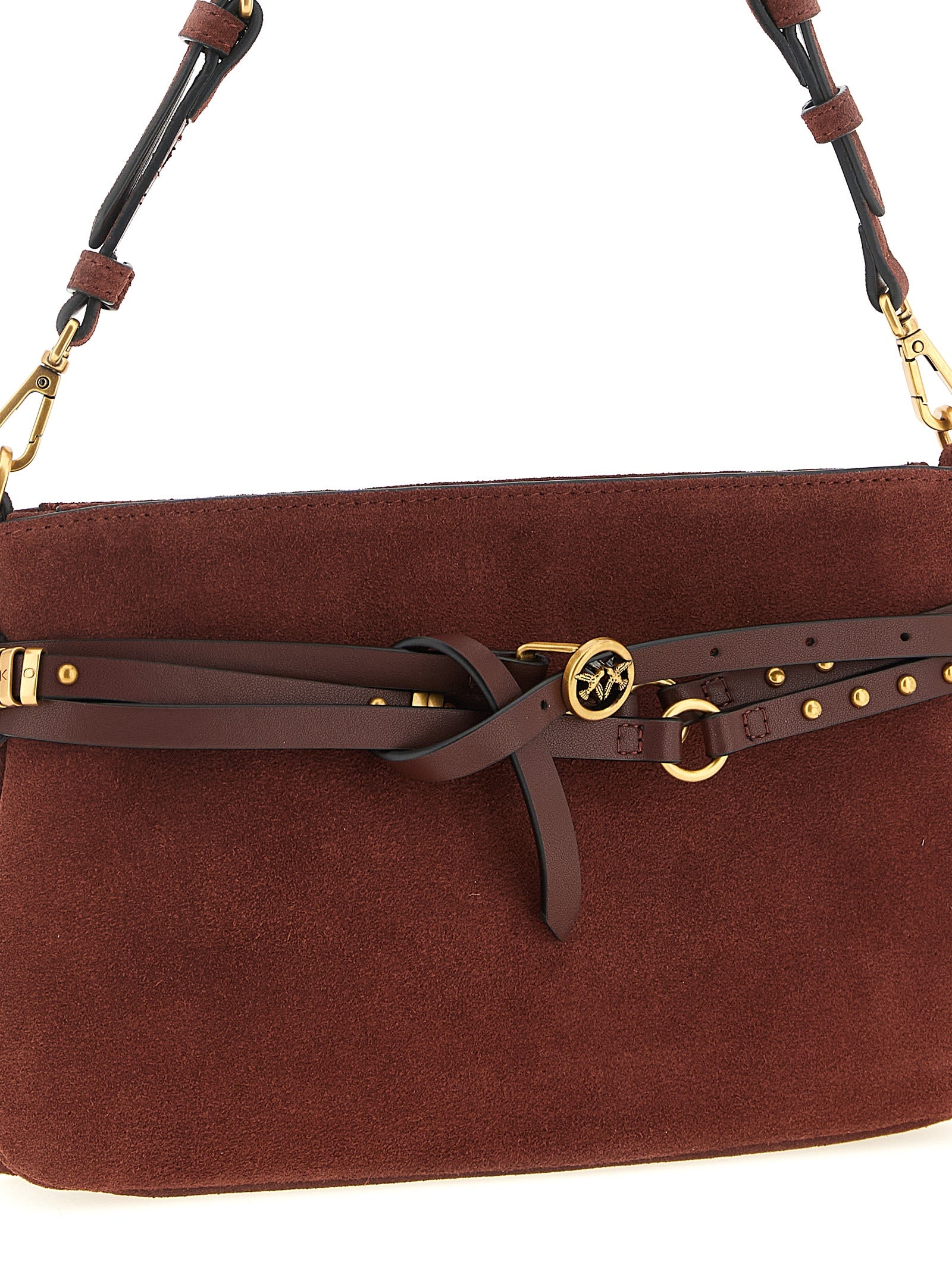 Belt Mini small shoulder bag Bordeaux Lamb Leather (ovis Aries)