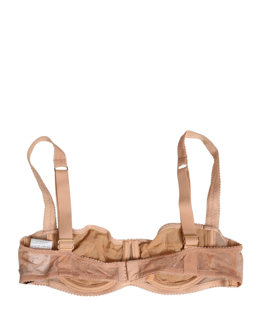 Dolce & Gabbana 92% Nylon balconnet bra in beige