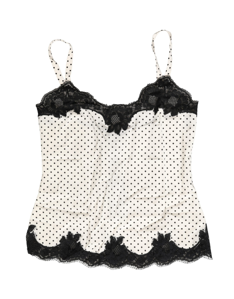 Dolce & Gabbana 91% Silk camisole in white