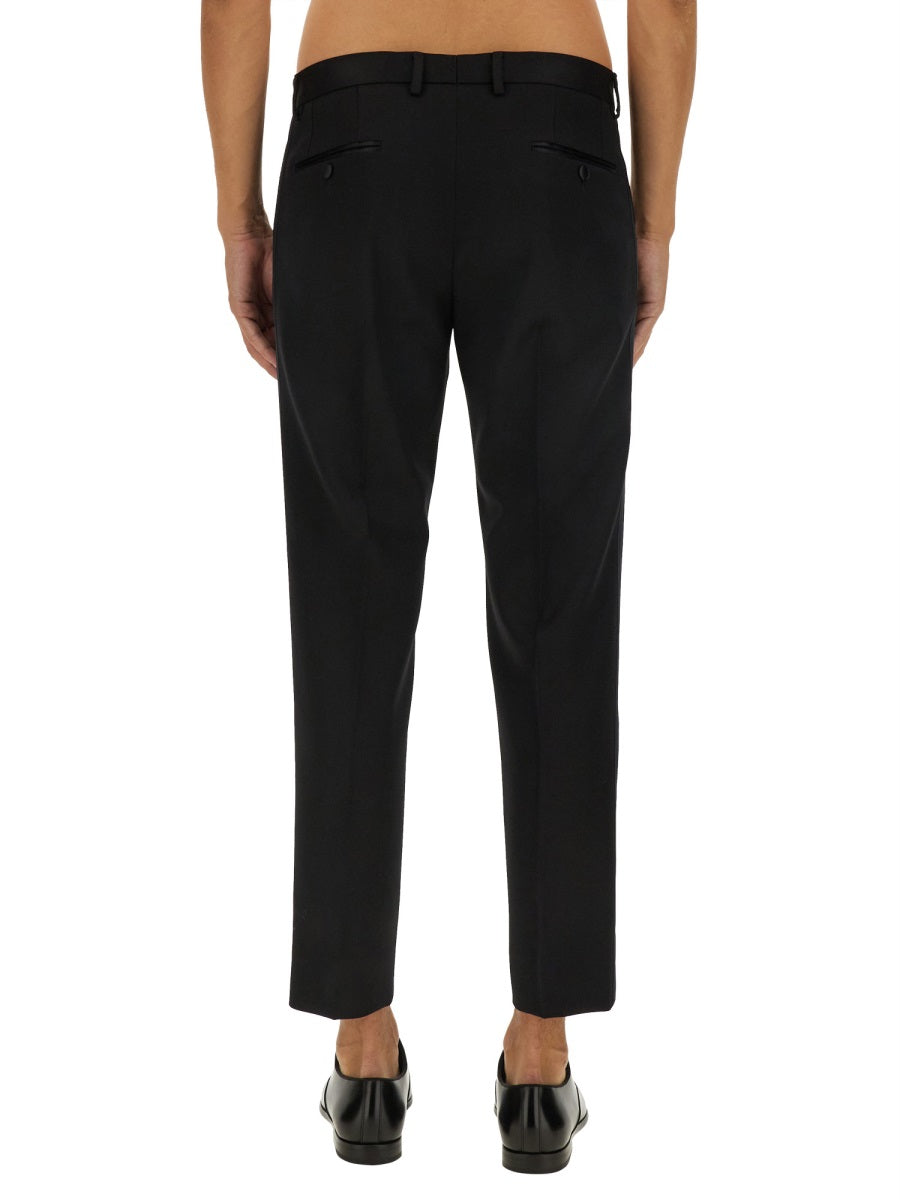 Classic Pants Black Silk Trousers