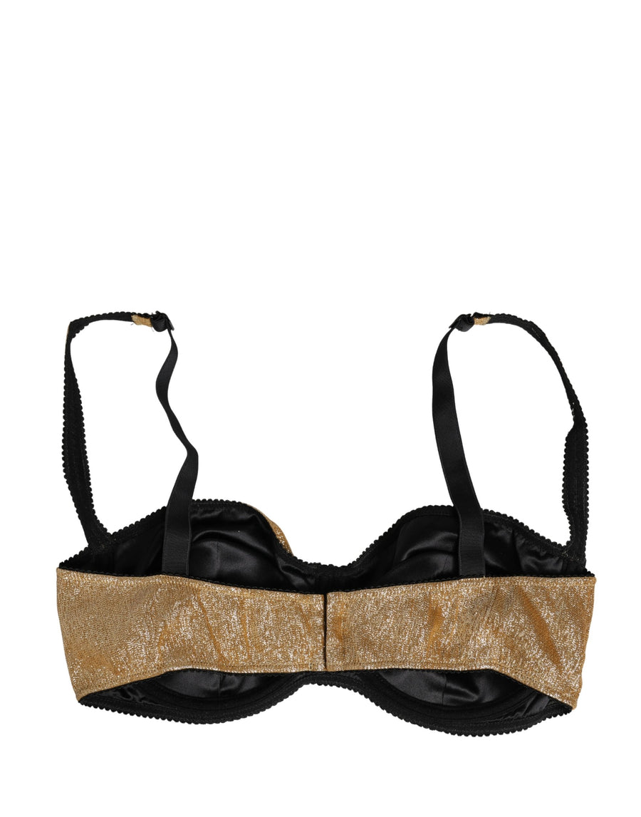 Dolce & Gabbana 65% Silk balconette bra in gold