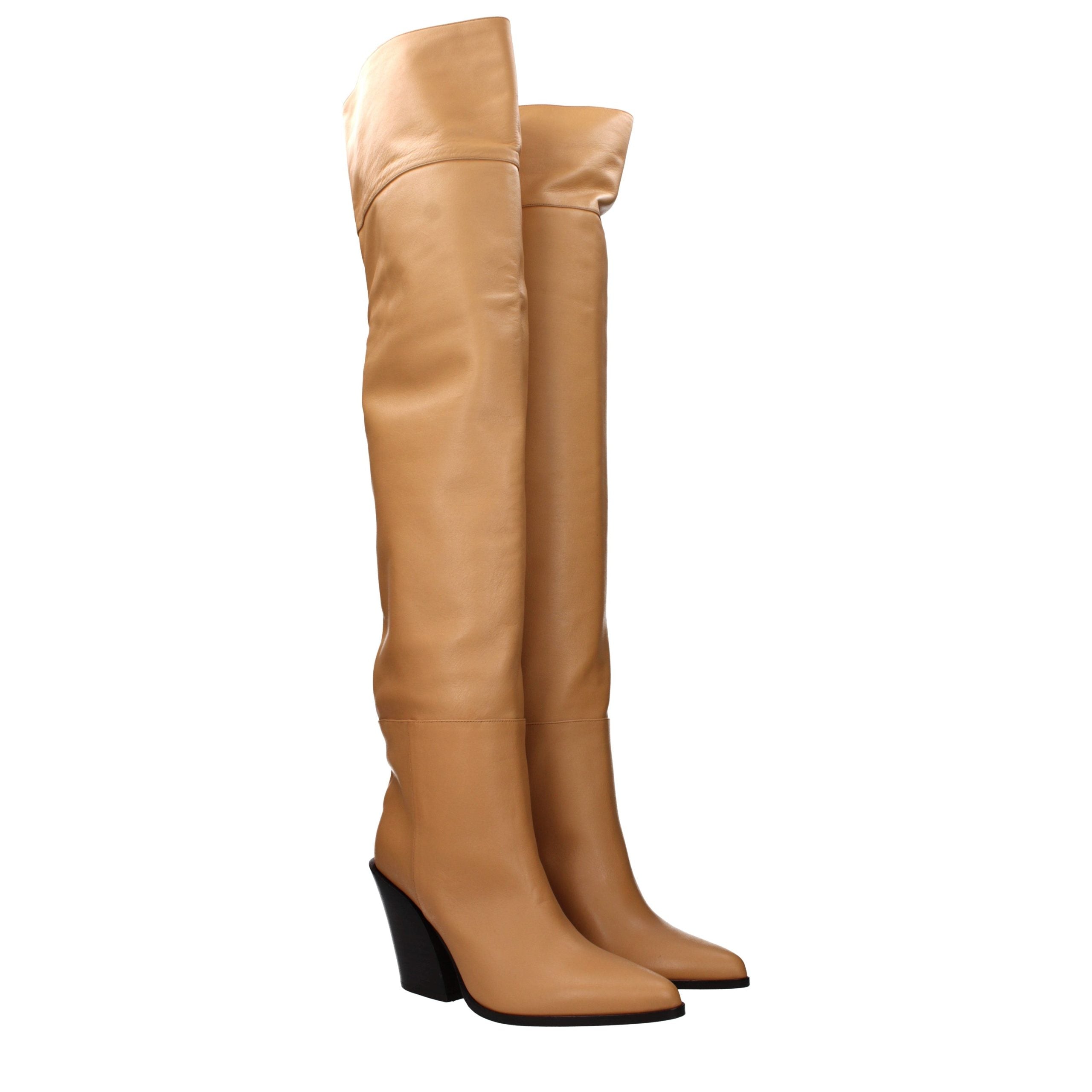 Jimmy Choo Leather boot in beige — view 2