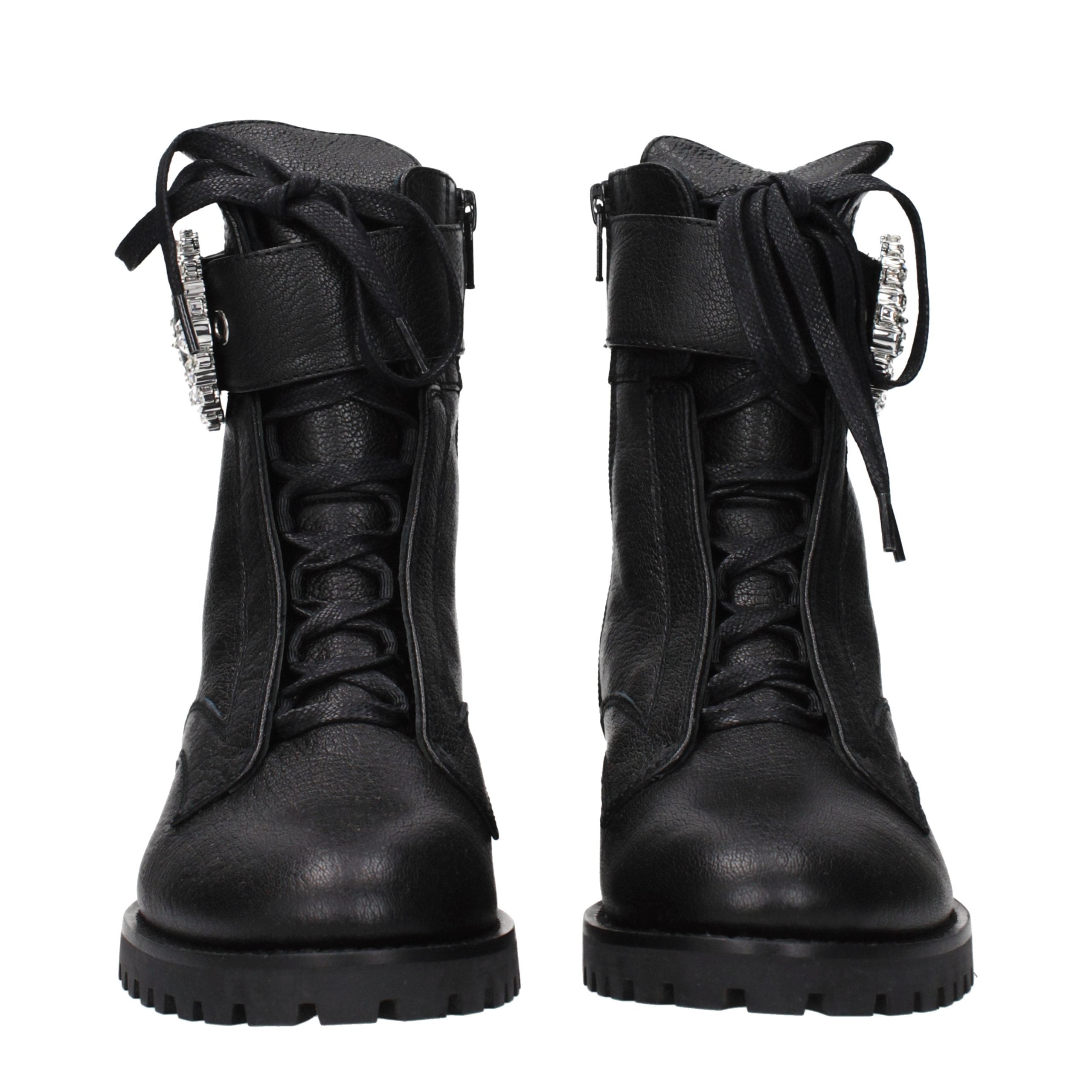 Jimmy Choo Leather combat boot in black — view 3