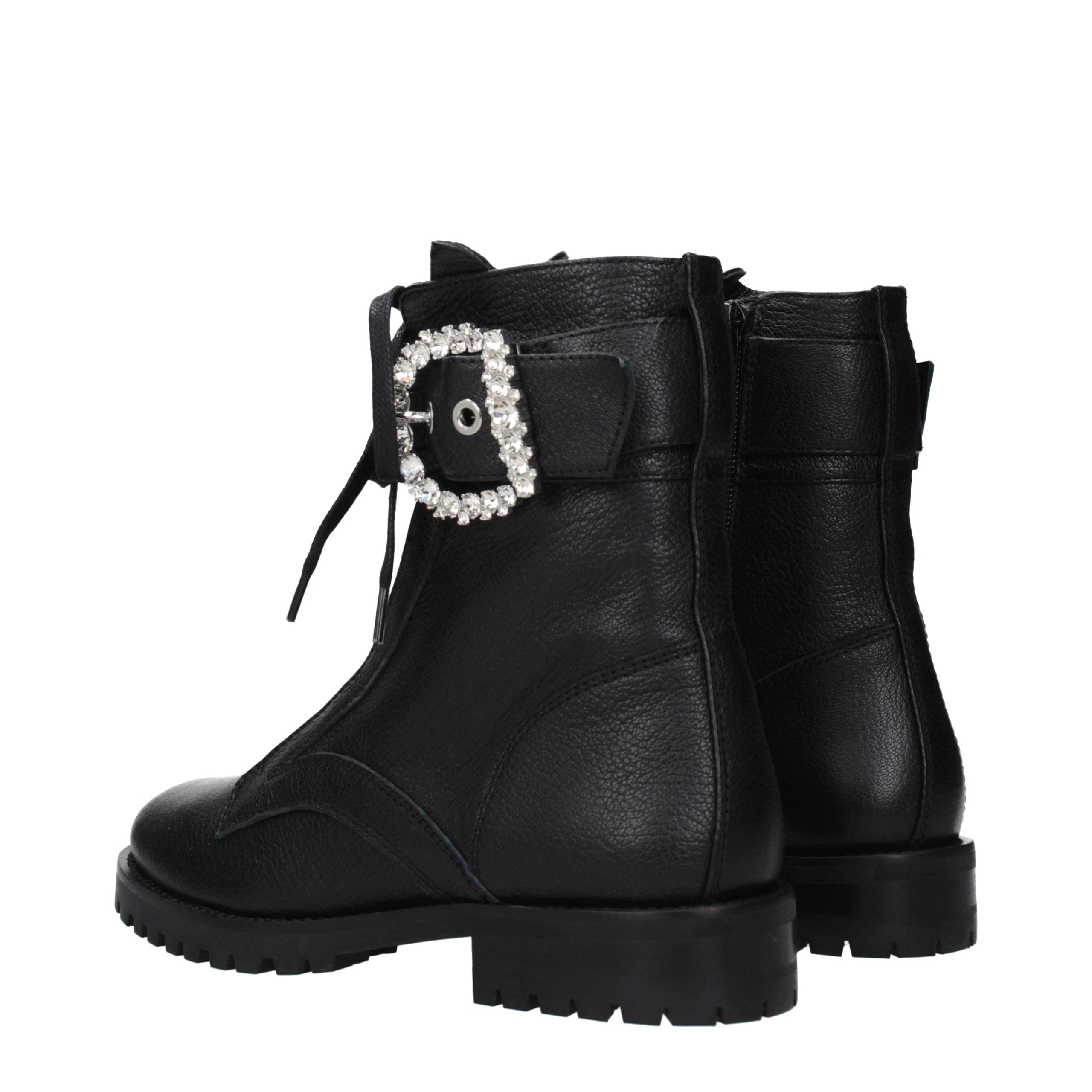 Jimmy Choo Leather combat boot in black — view 4