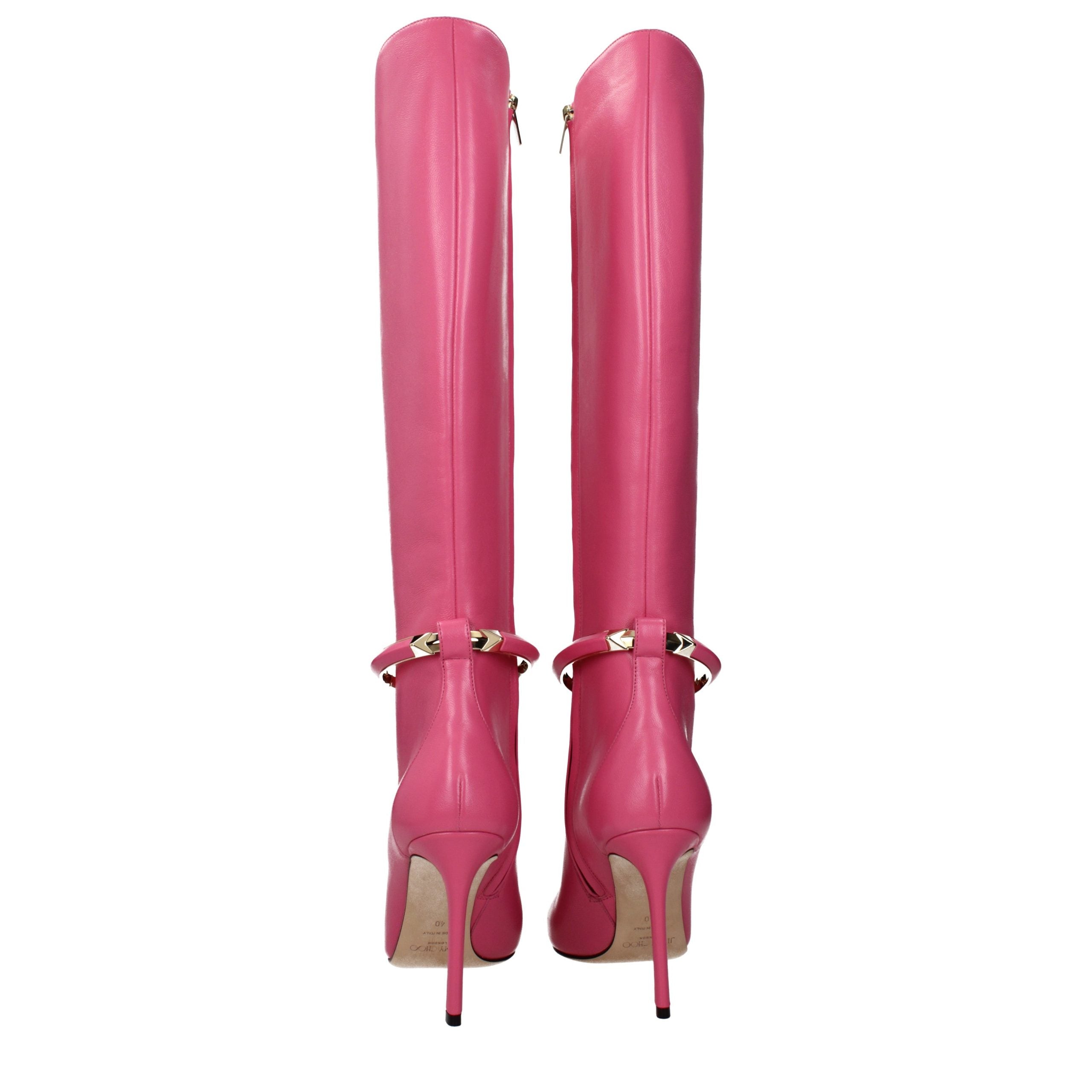 Jimmy Choo Leather boot in pink — view 5