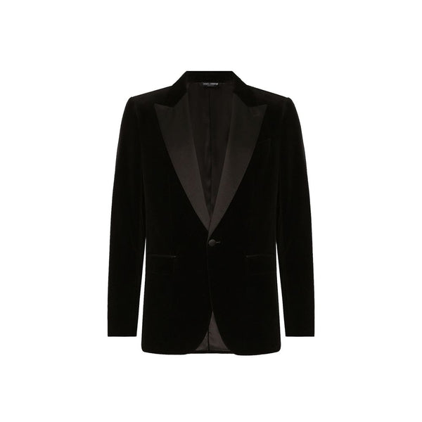 Dolce & Gabbana 90% Cotton blazer in black