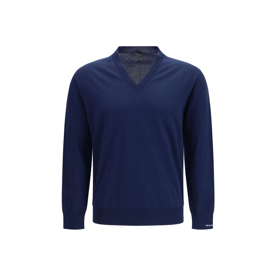 Prada 100% Cotton sweater in navy