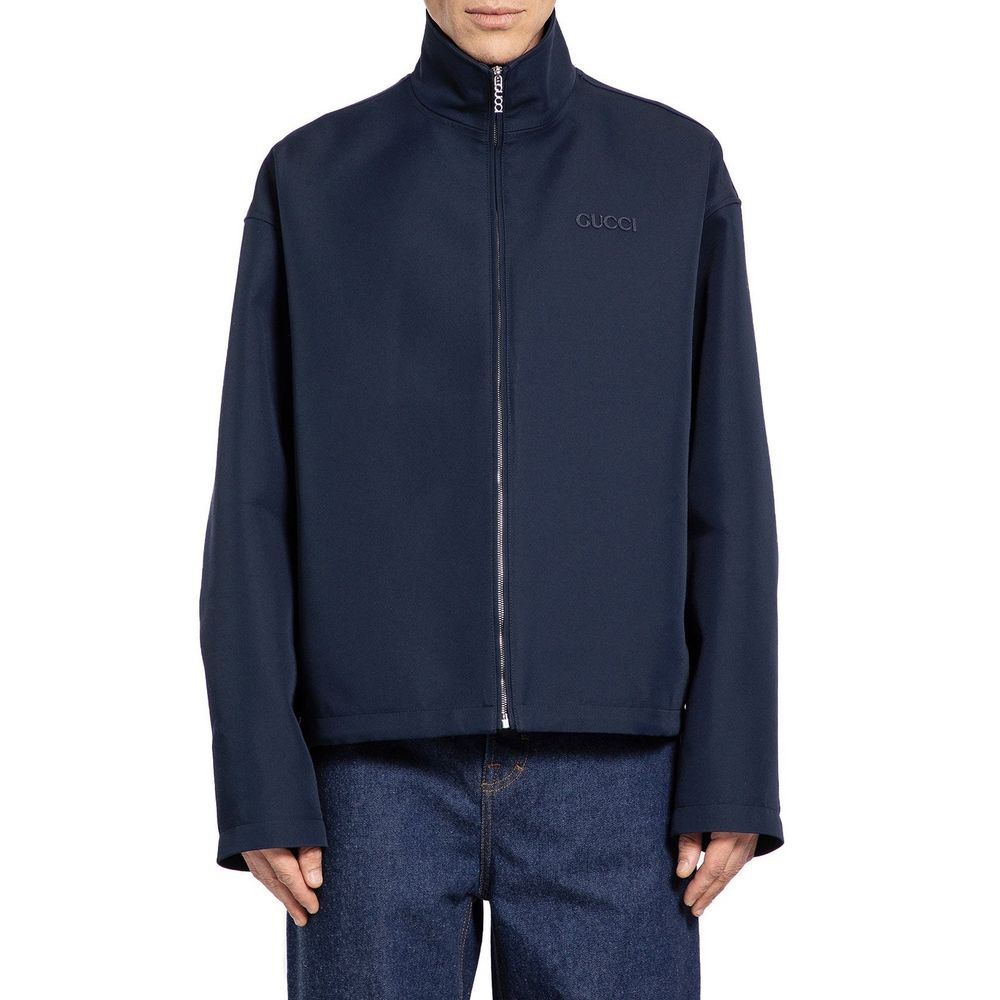 Gucci 56% Wool sweatshirt in navy — view 2