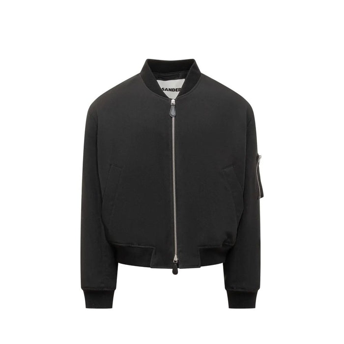 Jil Sander 100% Polyester; Lining: Viscose bomber jacket in black