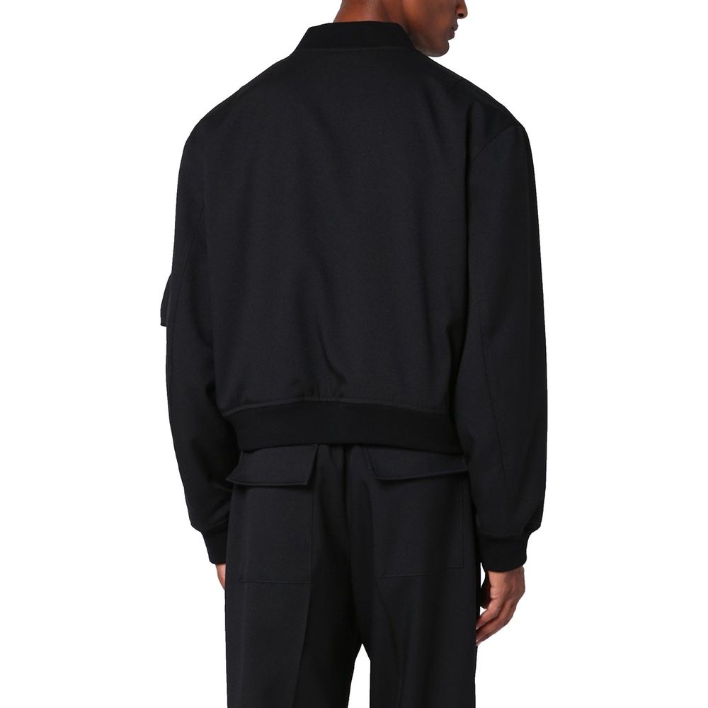 Jil Sander 100% Polyester; Lining: Viscose bomber jacket in black — view 3