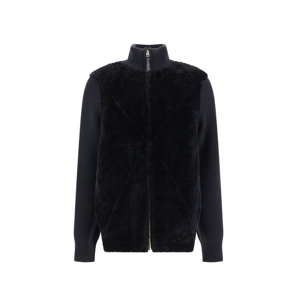 Loewe 100% Shearling coat in black