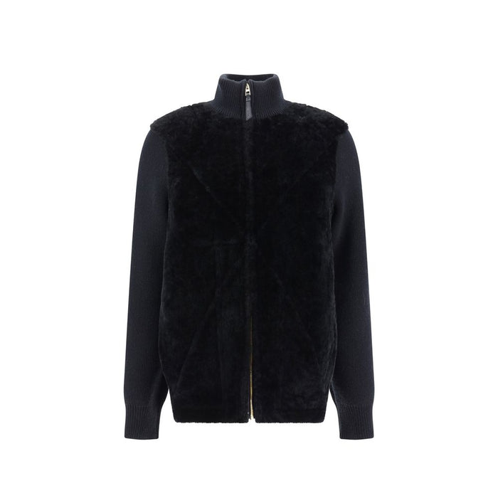 Loewe 100% Shearling coat in black