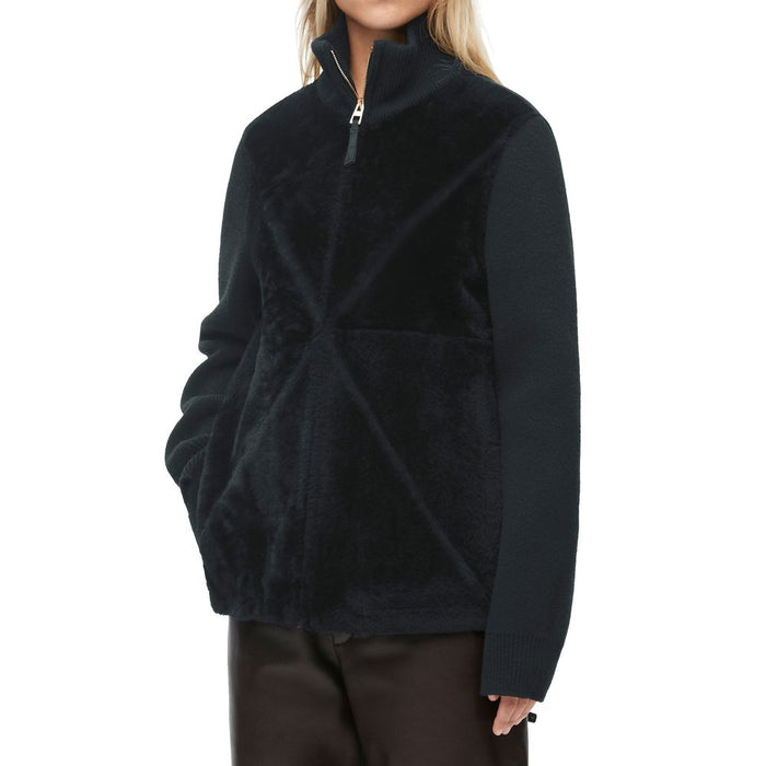 Loewe 100% Shearling coat in black — view 2
