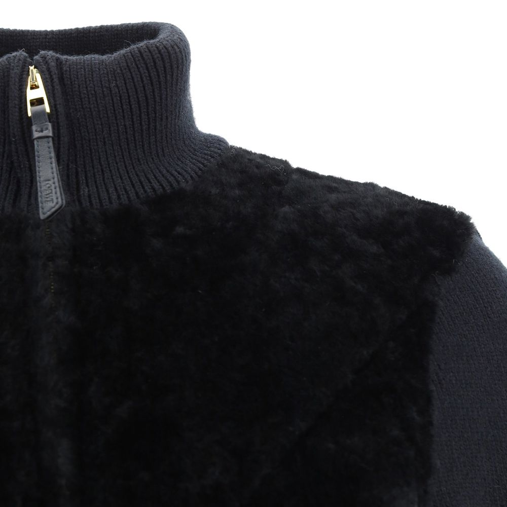 Loewe 100% Shearling coat in black — view 4