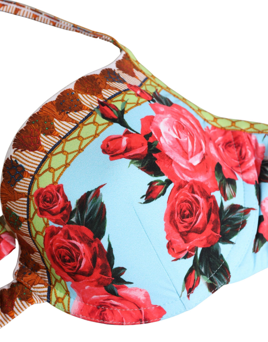 Dolce & Gabbana 25% Elastane bikini top in multicolor