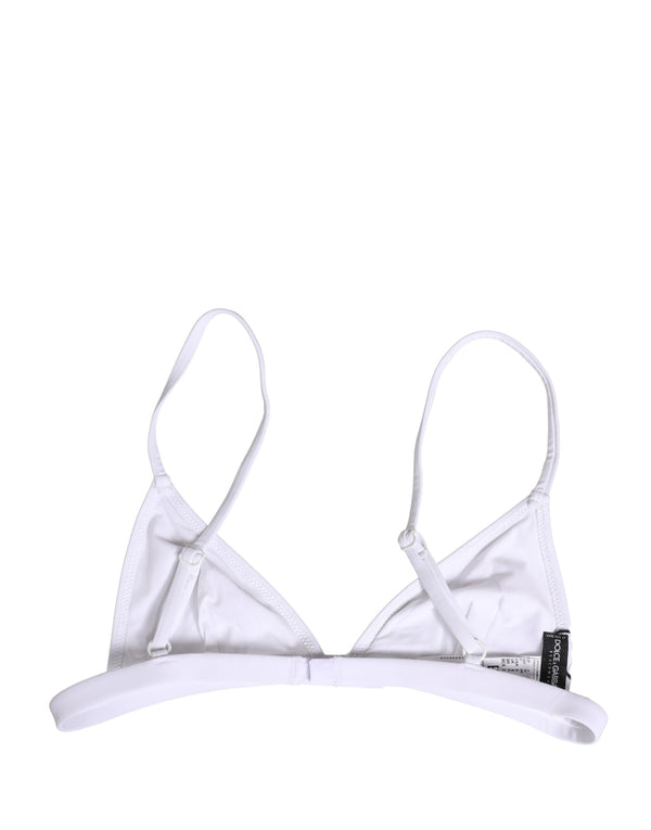 Dolce & Gabbana 75% Nylon bikini top in white
