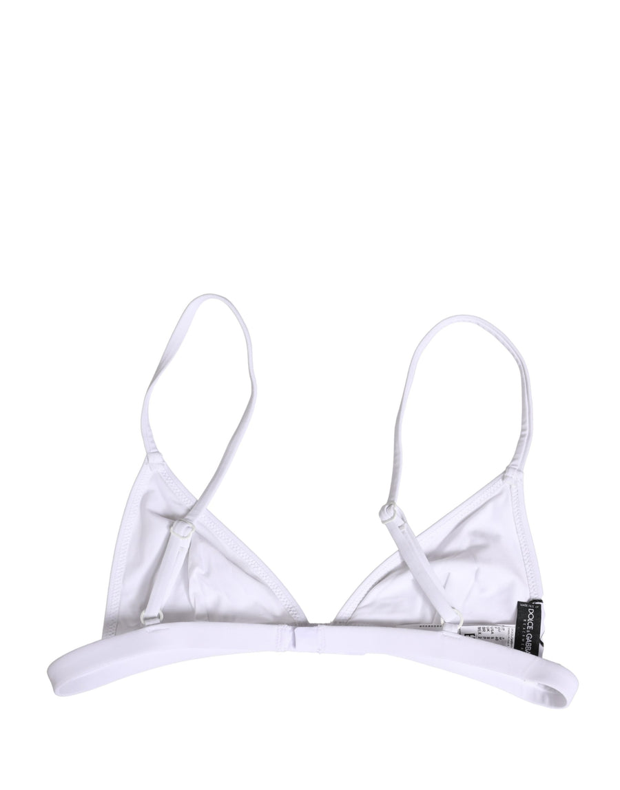 Dolce & Gabbana 25% Elastane 75% Nylon bikini top in white