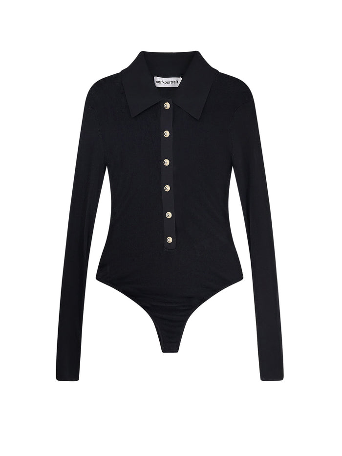 Self Portrait Sweaters Black Viscosa