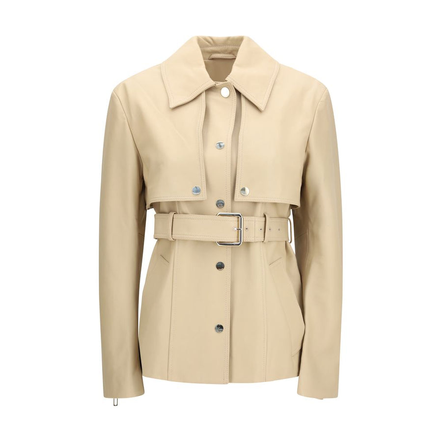 Max Mara 100% Lamb Ovis Aries jacket in beige
