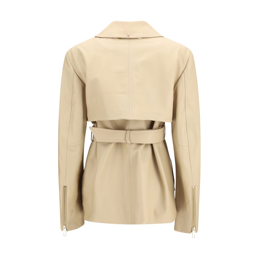 Max Mara 100% Lamb Ovis Aries jacket in beige — view 2